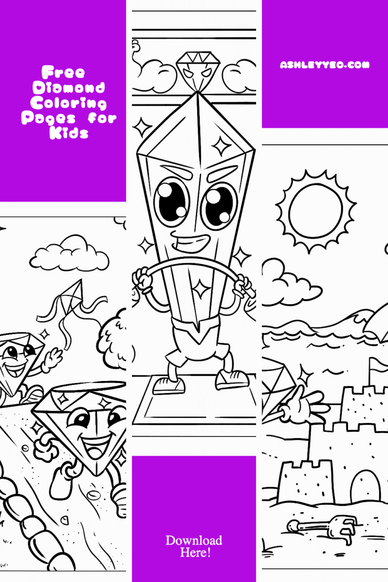 Free Diamond Coloring Pages for Kids