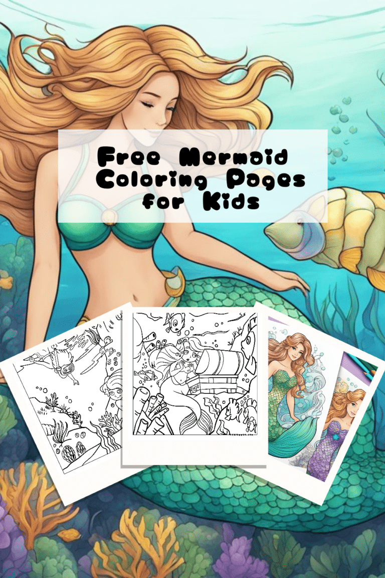 Free Mermaid Coloring Pages for Kids