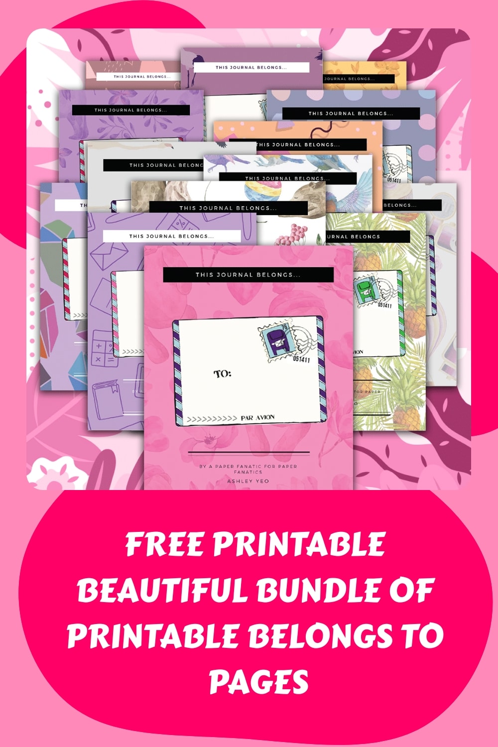 Free Printable Beautiful Bundle of Printable Belongs to Pages