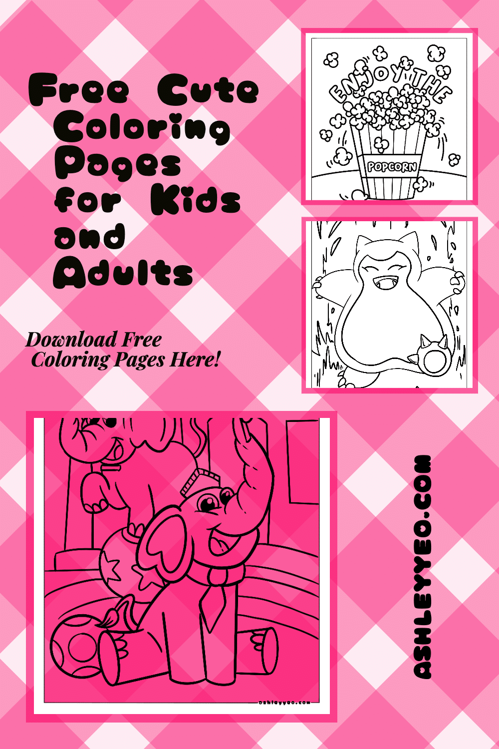 Free Cute Coloring Pages for Kids and Adults